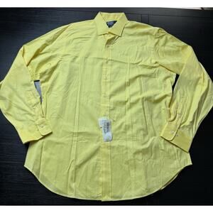 Polo Ralph Lauren Men’s Regent Classic Fit Button Up Shirt Size 17.5 Yellow New